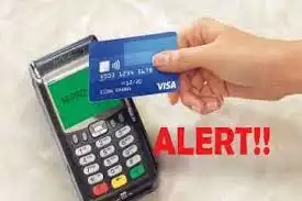 Alert from wifi debit card